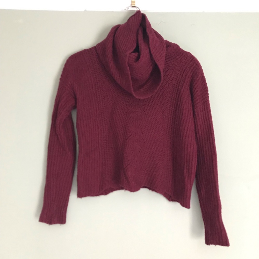 AQUA cowl neck lightweight knit sweater, good condition